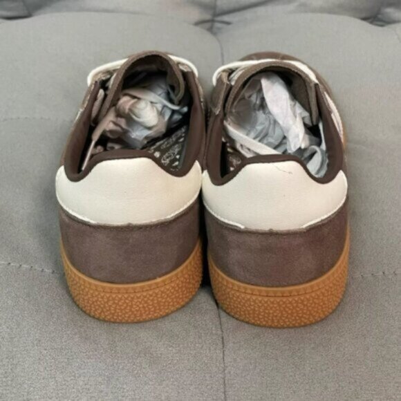 Adidas Brown and White Suede Sneakers - Picture 2 of 7